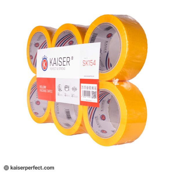 چسب پهن 5 سانت زرد کایزر SK154