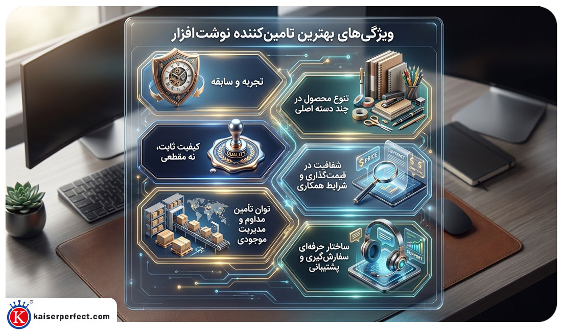 نکات مهم هنگام انتخاب تأمینکننده لوازمالتحریر